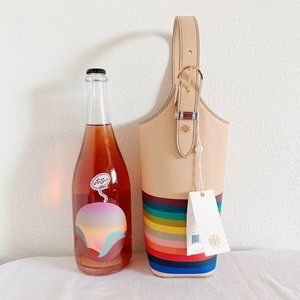 Tory Burch Multi-Colored Leather Wine Carrier Tote